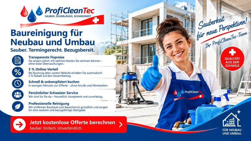 ProfiCleanTec Baureinigung für Neubau und Umbau in der Ostschweiz