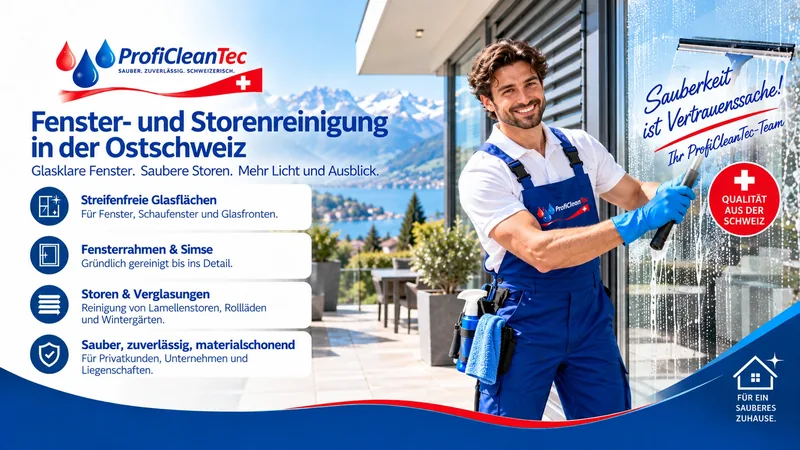 ProfiCleanTec Fenster- und Storenreinigung in der Ostschweiz