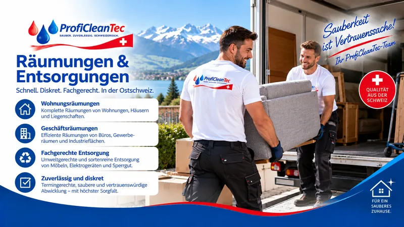ProfiCleanTec Räumungen, Entrümpelungen und Entsorgungen in der Ostschwei