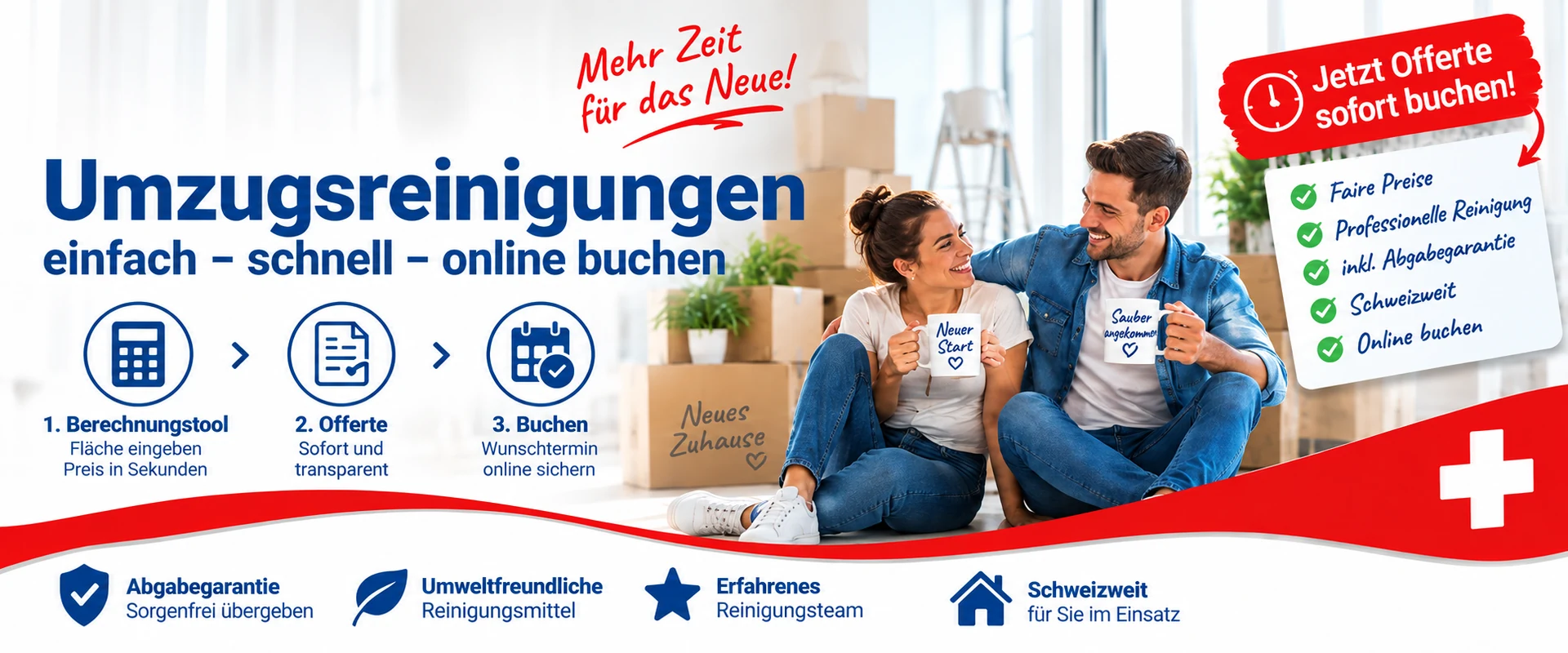 Umzugsreinigung mit Abgabegarantie von ProfiCleanTec – professionelle Endreinigung für Wohnungen und Häuser
